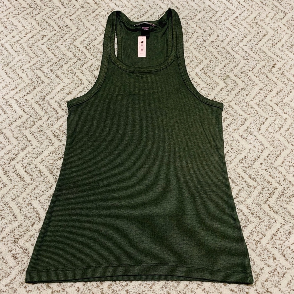VICTORIA SECRET OLIVE GREEN TANK TOP
